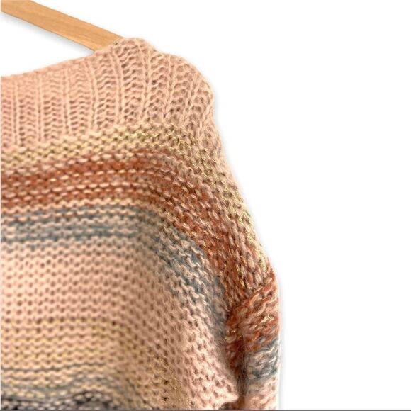 Nümph Anthropologie Wool Mohair Blend Nucharlie Knit Pullover Sweater Striped - Picture 5 of 10